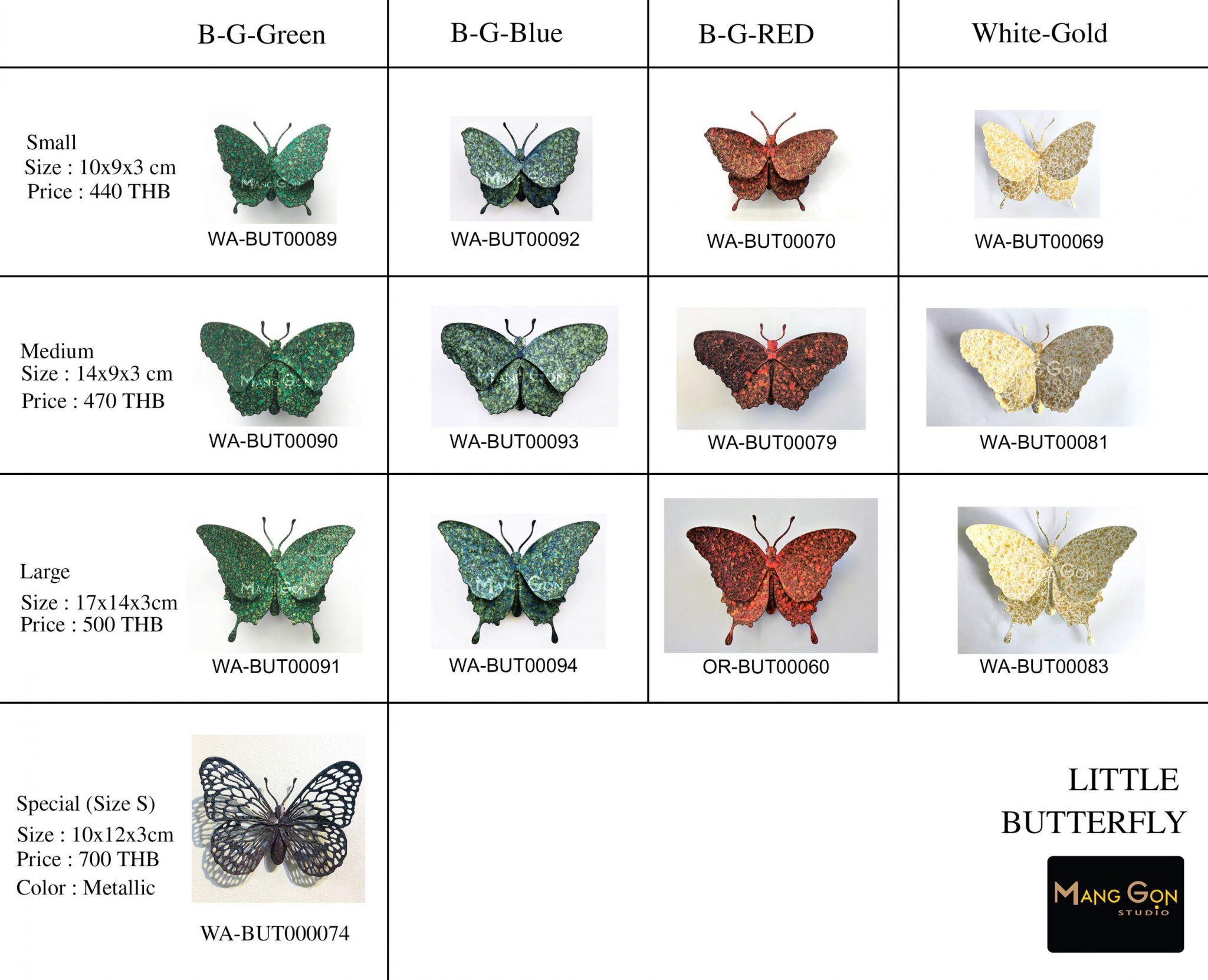 Little Butterfly Chart